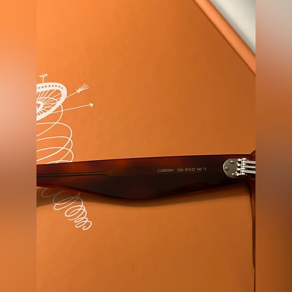 Celine Oversized Round Tortoise Shell Sunglasses CL4005 IN Blonde Orange Brown - Picture 9 of 14